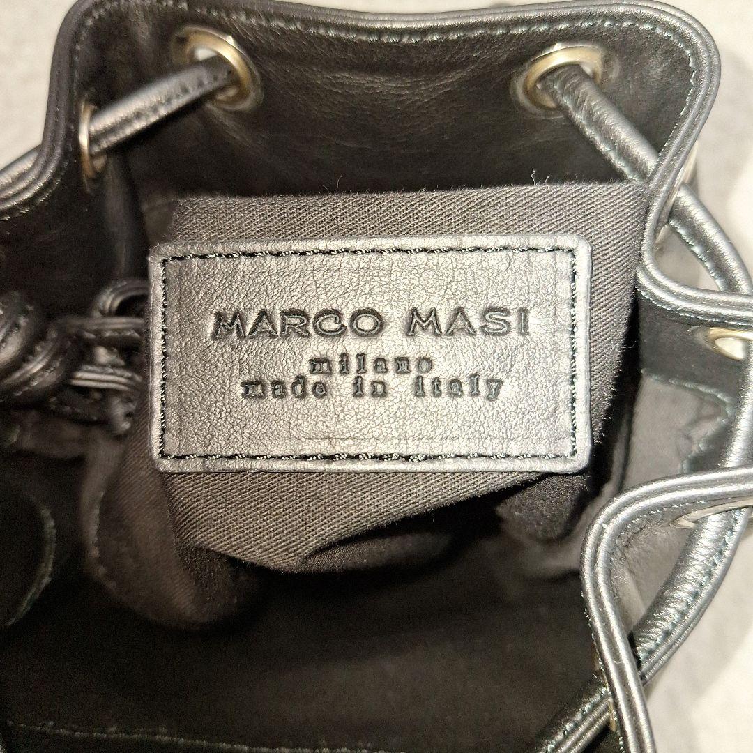 マルコマージ　スタッズ　巾着バッグ　ショルダーバッグ