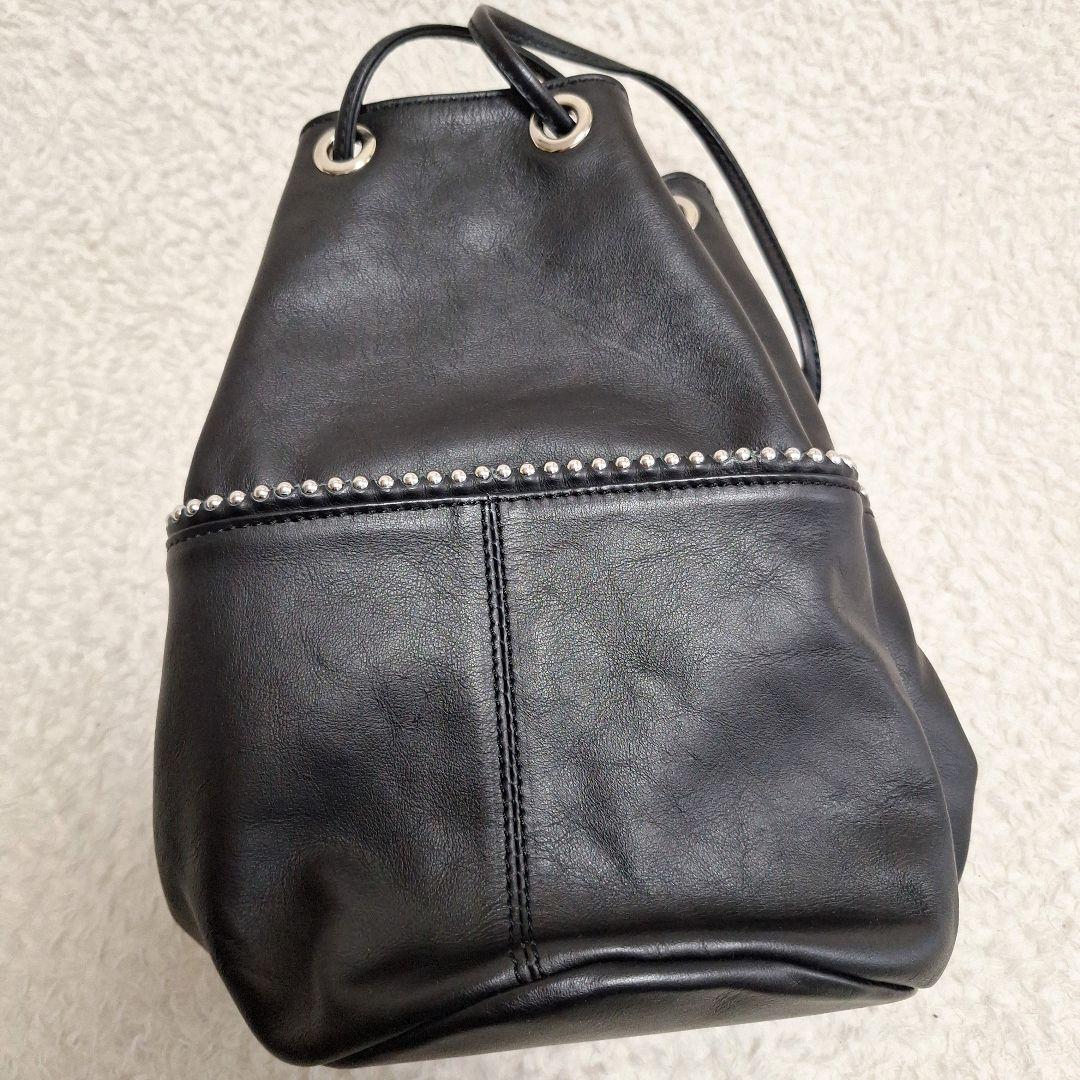 マルコマージ　スタッズ　巾着バッグ　ショルダーバッグ