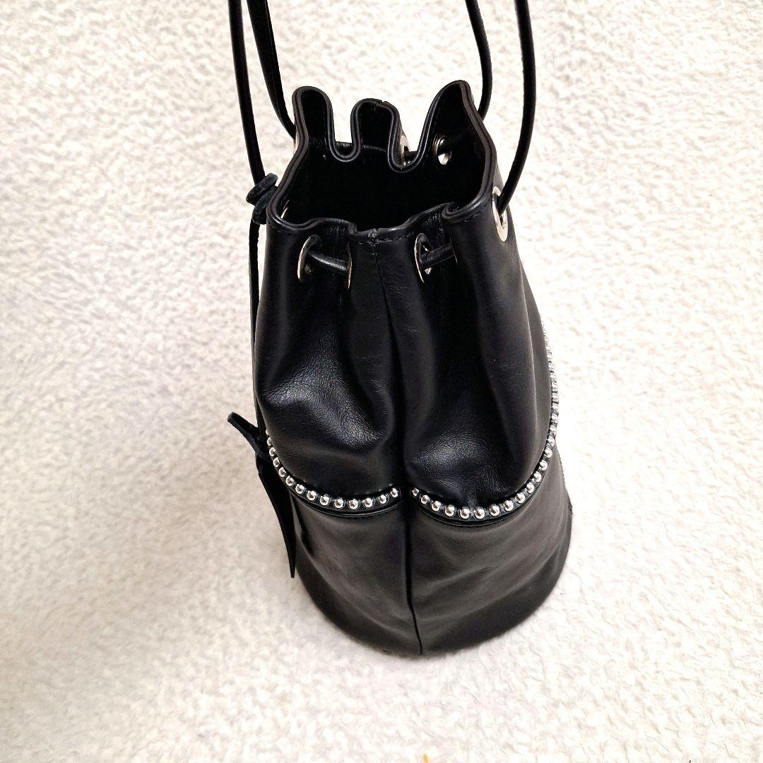 マルコマージ　スタッズ　巾着バッグ　ショルダーバッグ