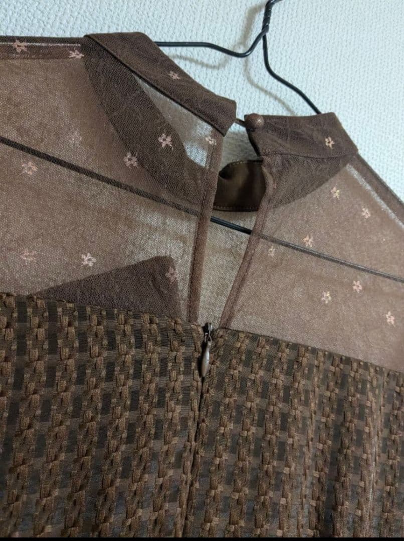 【LEJA】【定価21,700円】ビスチェ風切り替え　ワッフル生地ドレス