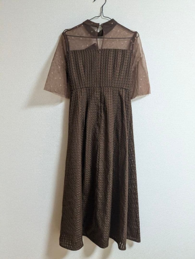 【LEJA】【定価21,700円】ビスチェ風切り替え　ワッフル生地ドレス