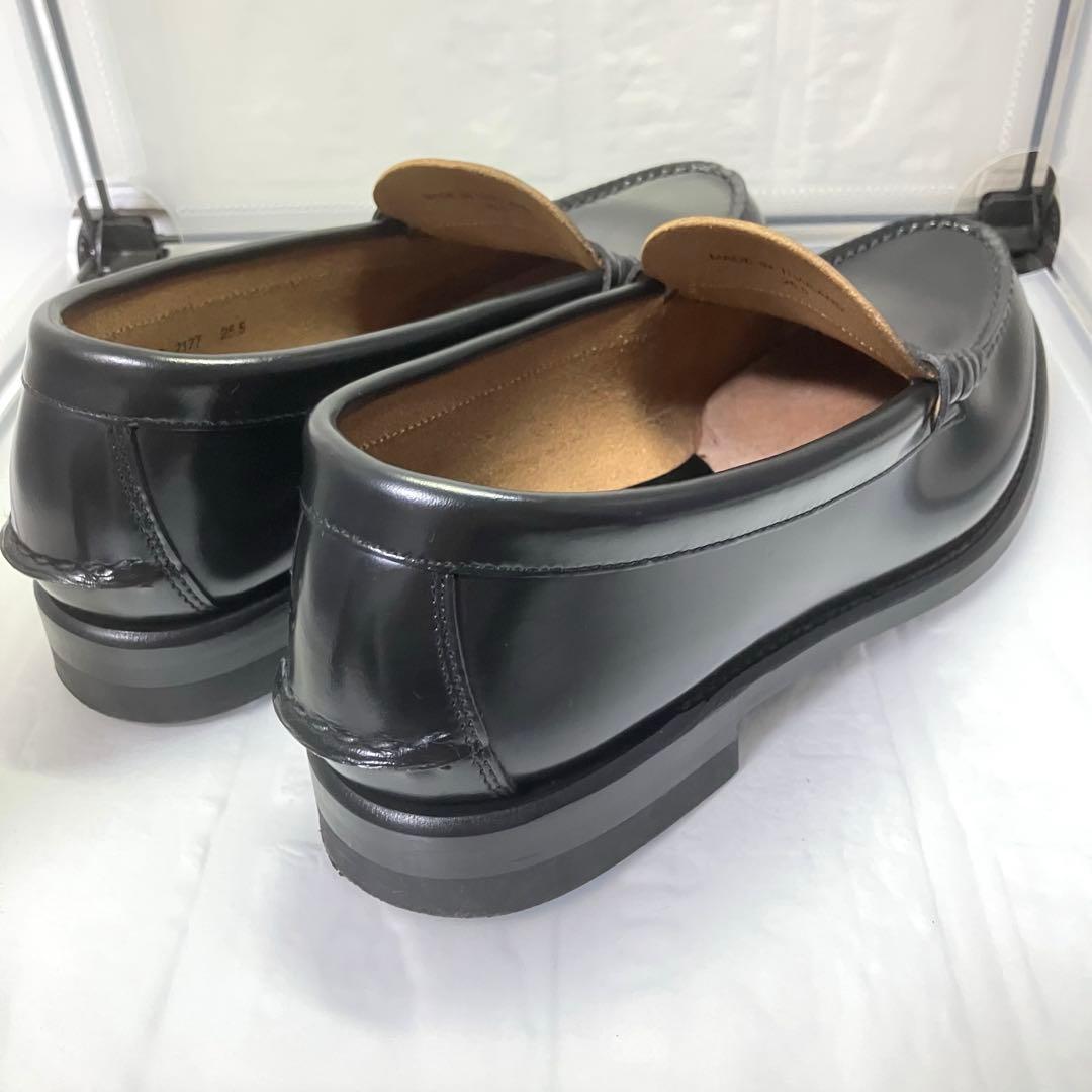 【美品】REGAL リーガル 25.5㎝ ローファー 革靴 ブラック 黒