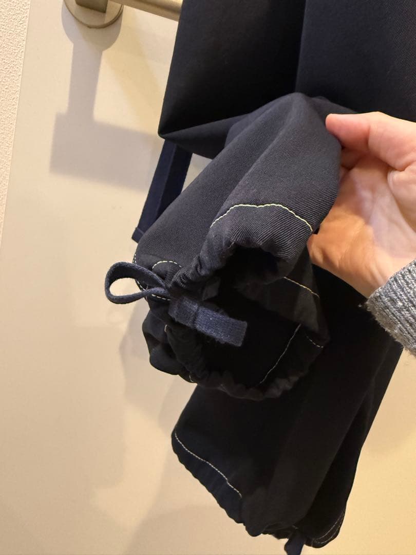 日本製コッキKHOKIウール100%ブラックカーゴパンツ