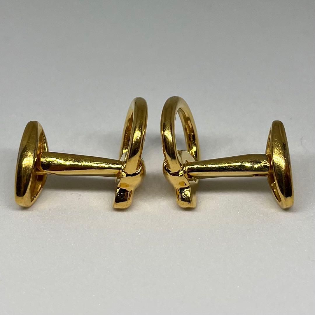 グッチ GUCCI ホースビット カフスボタン　カフリンクス　ゴールド　ロゴ