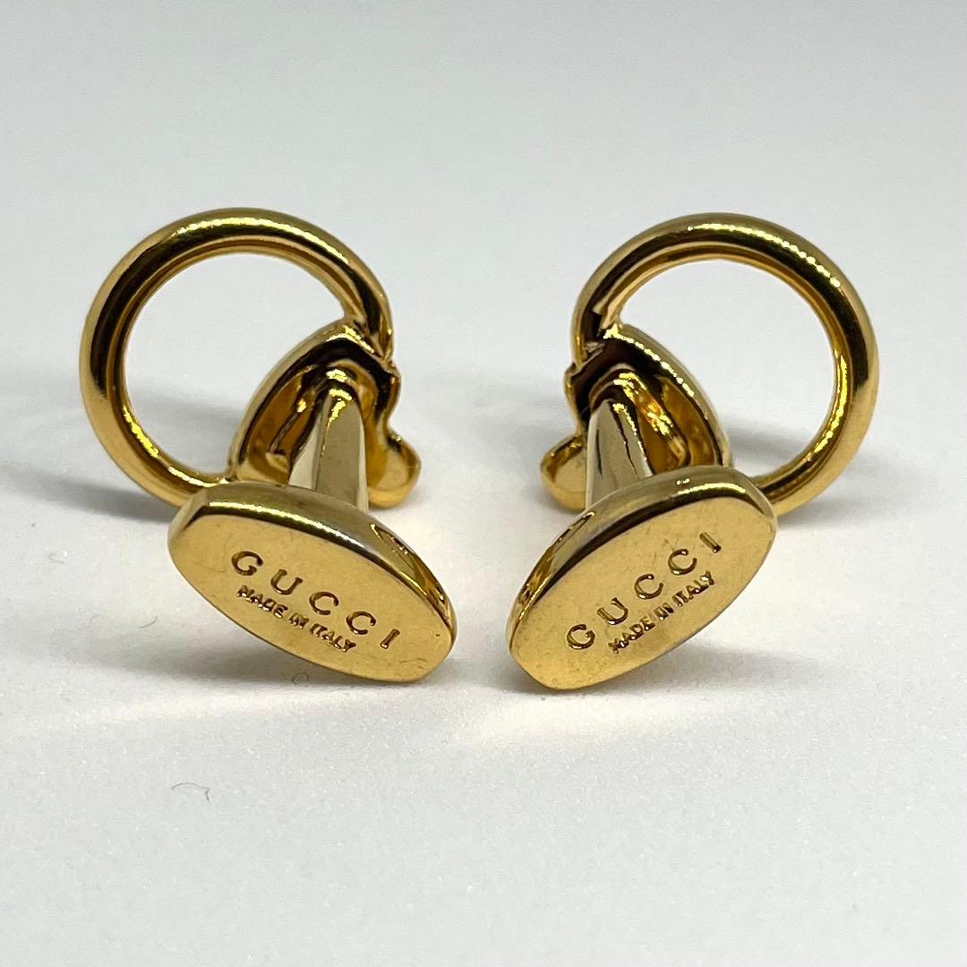 グッチ GUCCI ホースビット カフスボタン　カフリンクス　ゴールド　ロゴ
