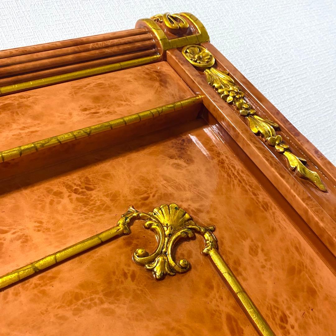 イタリア製 ヴィンテージ バロック ゴールド 彫刻 キングベッド ヘッドボード