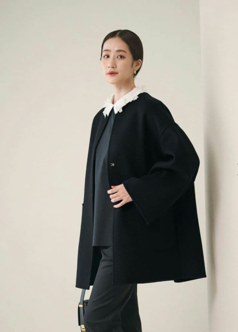 タグ付新品 united arrows バイカラーリバーミドルコー試着のみ36