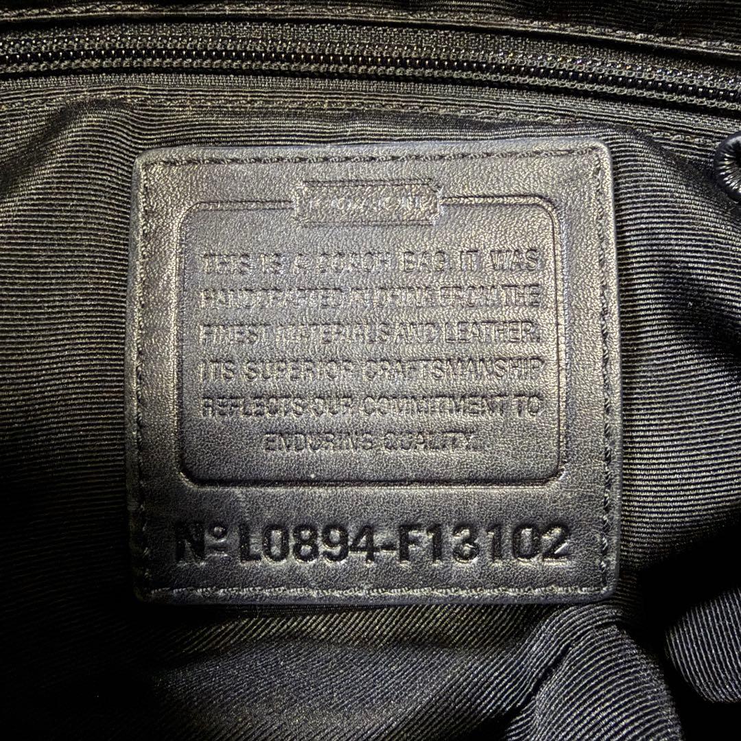 【美品】コーチ　レガシー　ワンショルダーバッグ　シグネチャー　ターンロック　黒