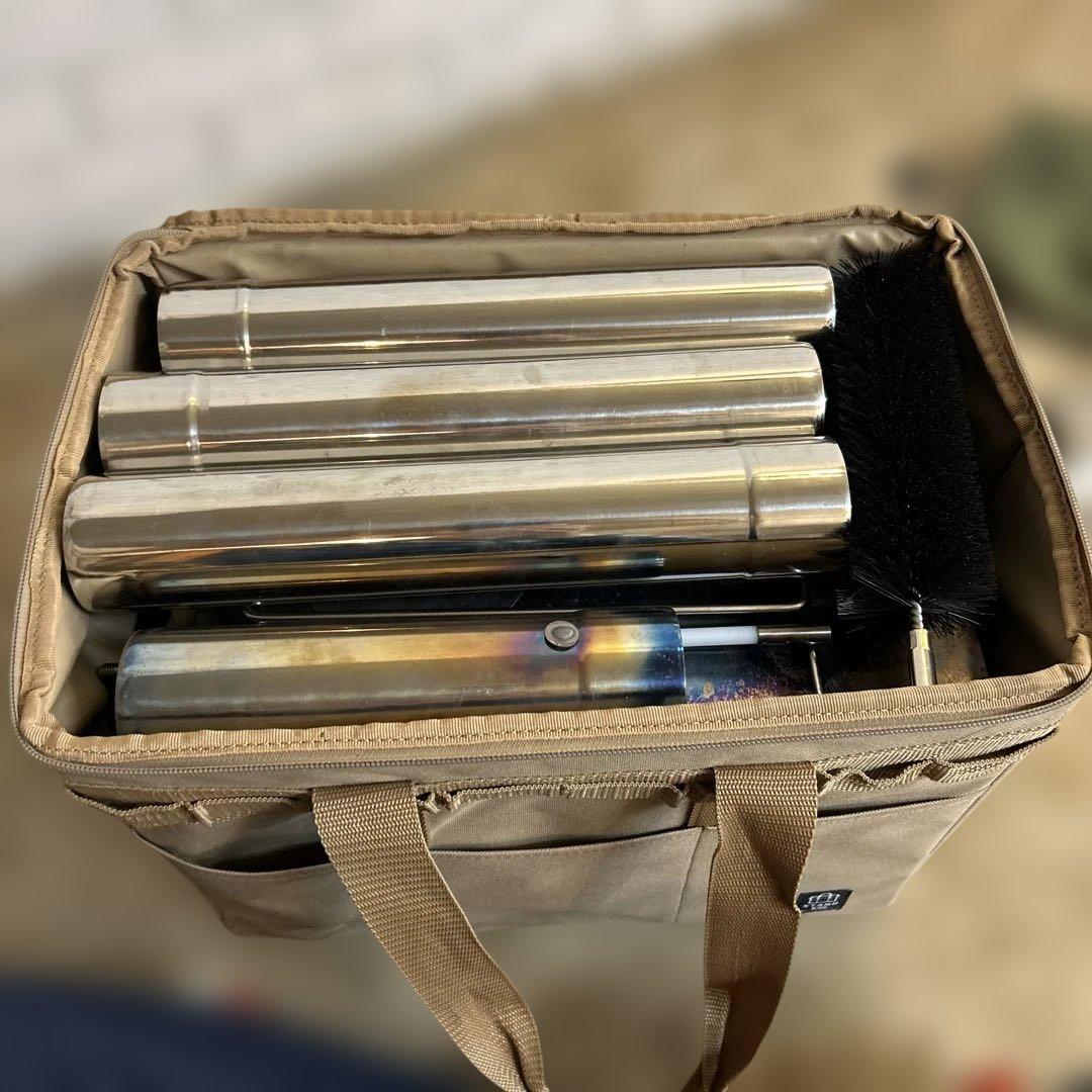 薪ストーブ コンパクト ステンレス製　付属品多数