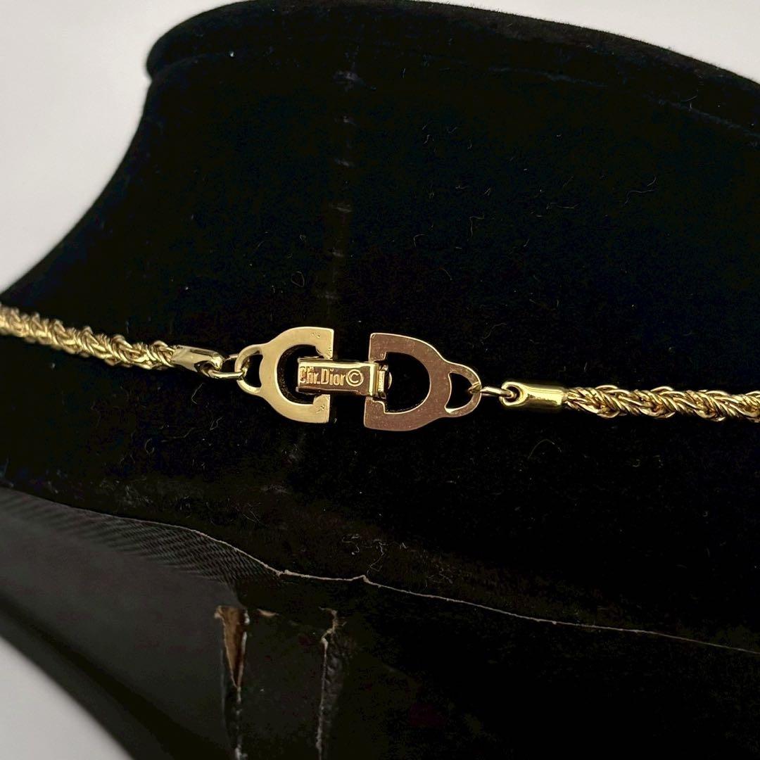 美品 クリスチャンディオール ネックレス ツイスト スクリュー チェーン