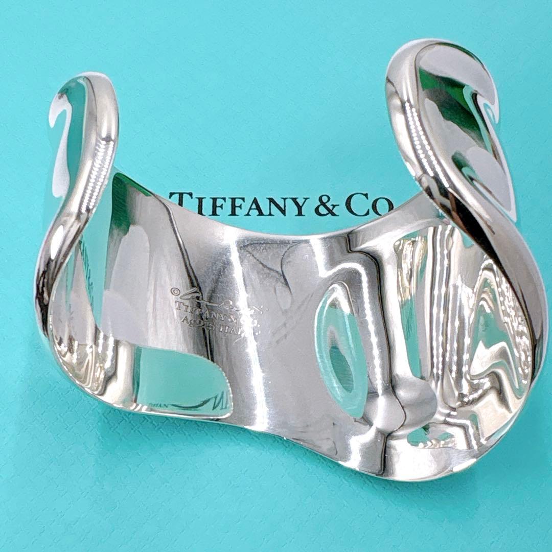 極美品 ティファニー ボーンカフ スモール 右手用 バングル シルバー925