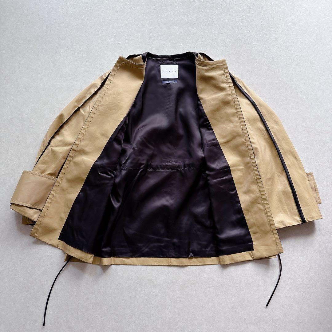 美品★CINOH｜定価8万 キャメル NO COL PIPING JACKET