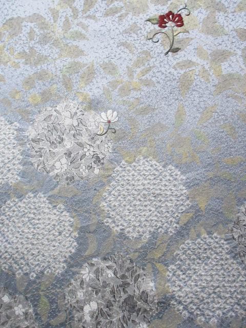 着用少ない！美品＊絞り＊刺繡＊ブルーグレー＊豪華＊訪問着＊１６０ｃｍ＊裄６５