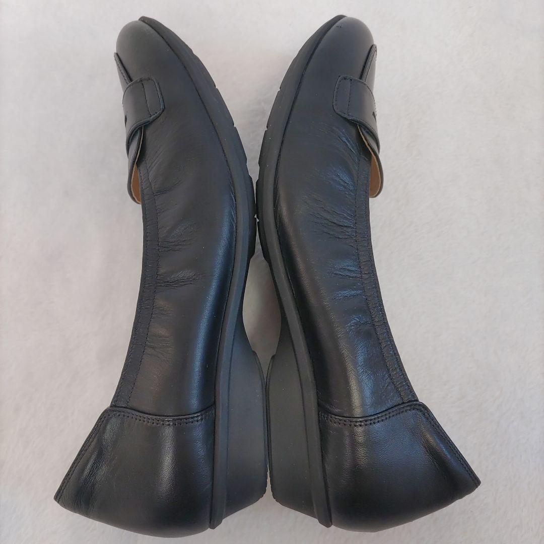 ASICS pedala ペダラ レザー ローファー 黒 フラットシューズ