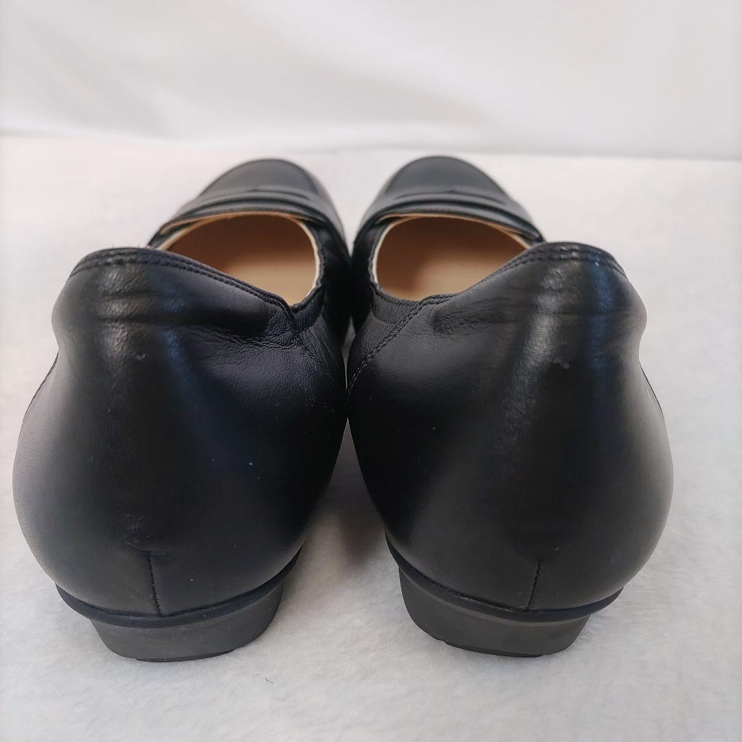 ASICS pedala ペダラ レザー ローファー 黒 フラットシューズ