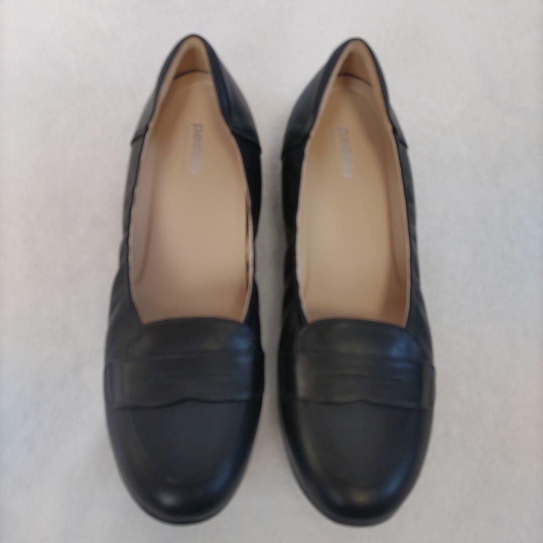 ASICS pedala ペダラ レザー ローファー 黒 フラットシューズ