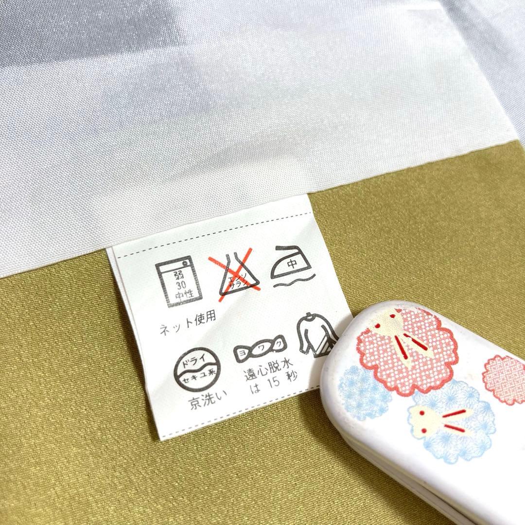 【良品✨】東レシルック　洗える着物　小紋　紬調　黒色　横段　袷　A2