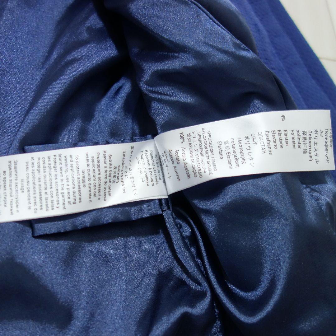 未使用級 エリザベッタフランキ ノーカラージャケット チェーン サイズXL