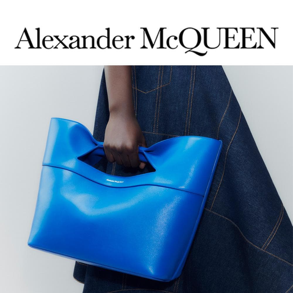 ALEXANDER McQUEEN The Bow 2WAY BAG ブルー