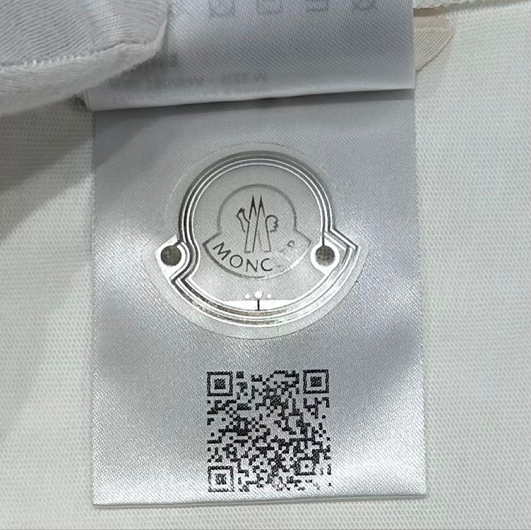 【新品未使用】タグ付き モンクレール 刺繍ロゴ Tシャツ ワッペン 半袖 白 M