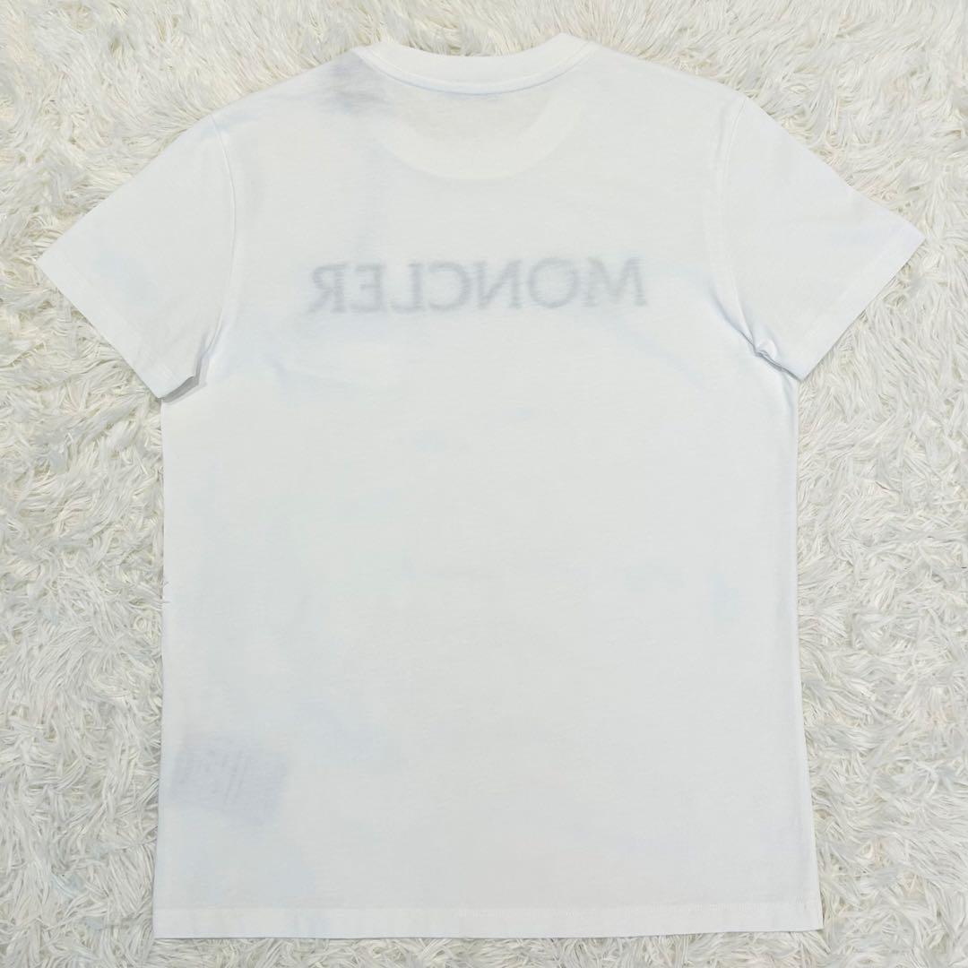 【新品未使用】タグ付き モンクレール 刺繍ロゴ Tシャツ ワッペン 半袖 白 M
