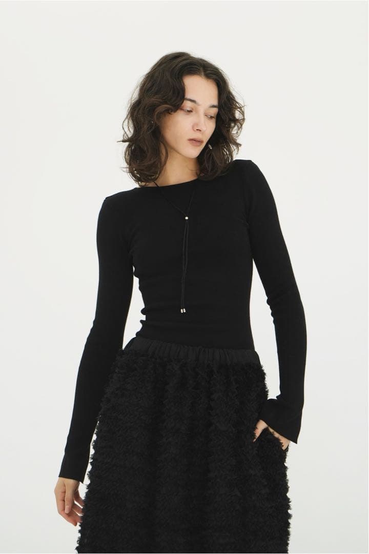 トップス CLANE SHOULDER PADS KNIT TOPS 1