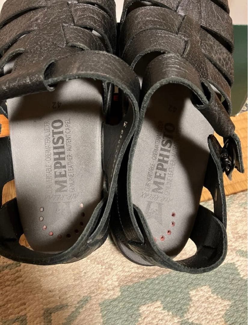 mephisto sam ブラック　サンダル　42 supply tokyo