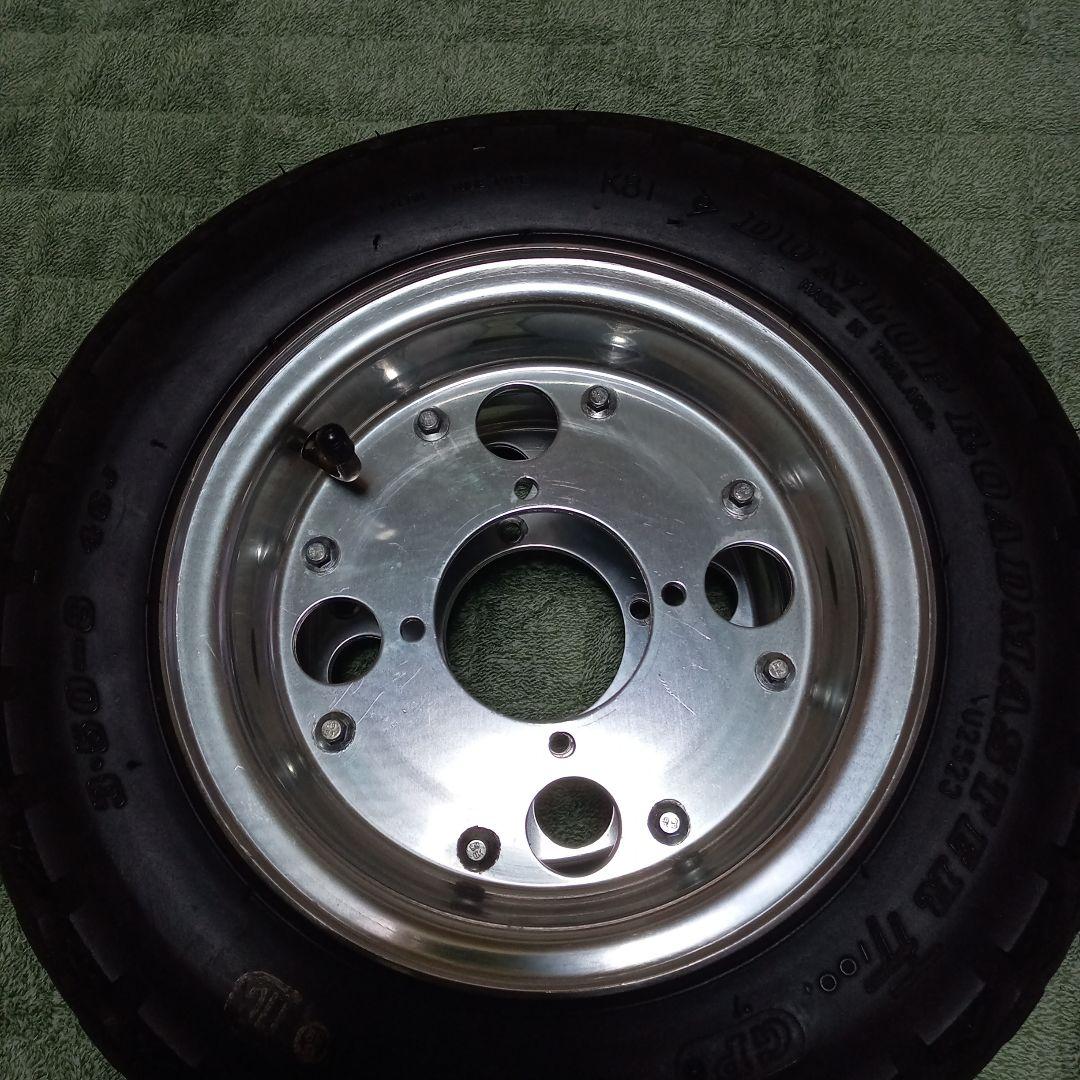 倉敷送料込みモンキー4Ｌ純正タイプ。8インチ。 アルミ＆タイヤ、セット。