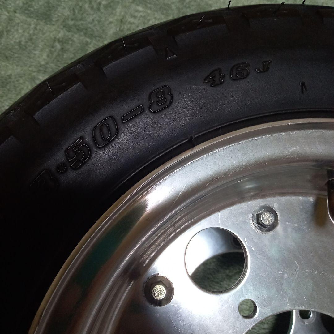 倉敷送料込みモンキー4Ｌ純正タイプ。8インチ。 アルミ＆タイヤ、セット。