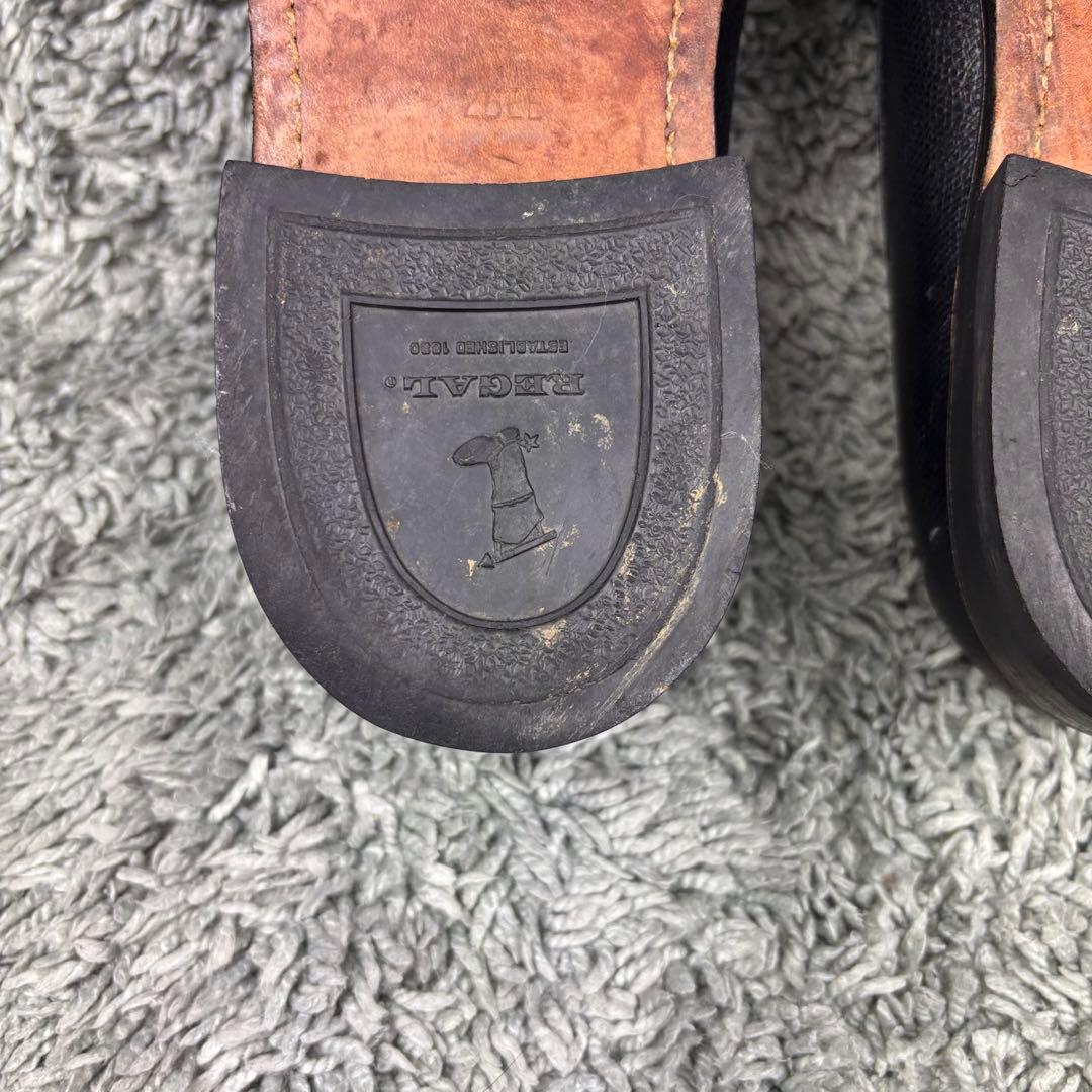 【美品】リーガル 679（26）タッセル　ローファー　シボ革　黒