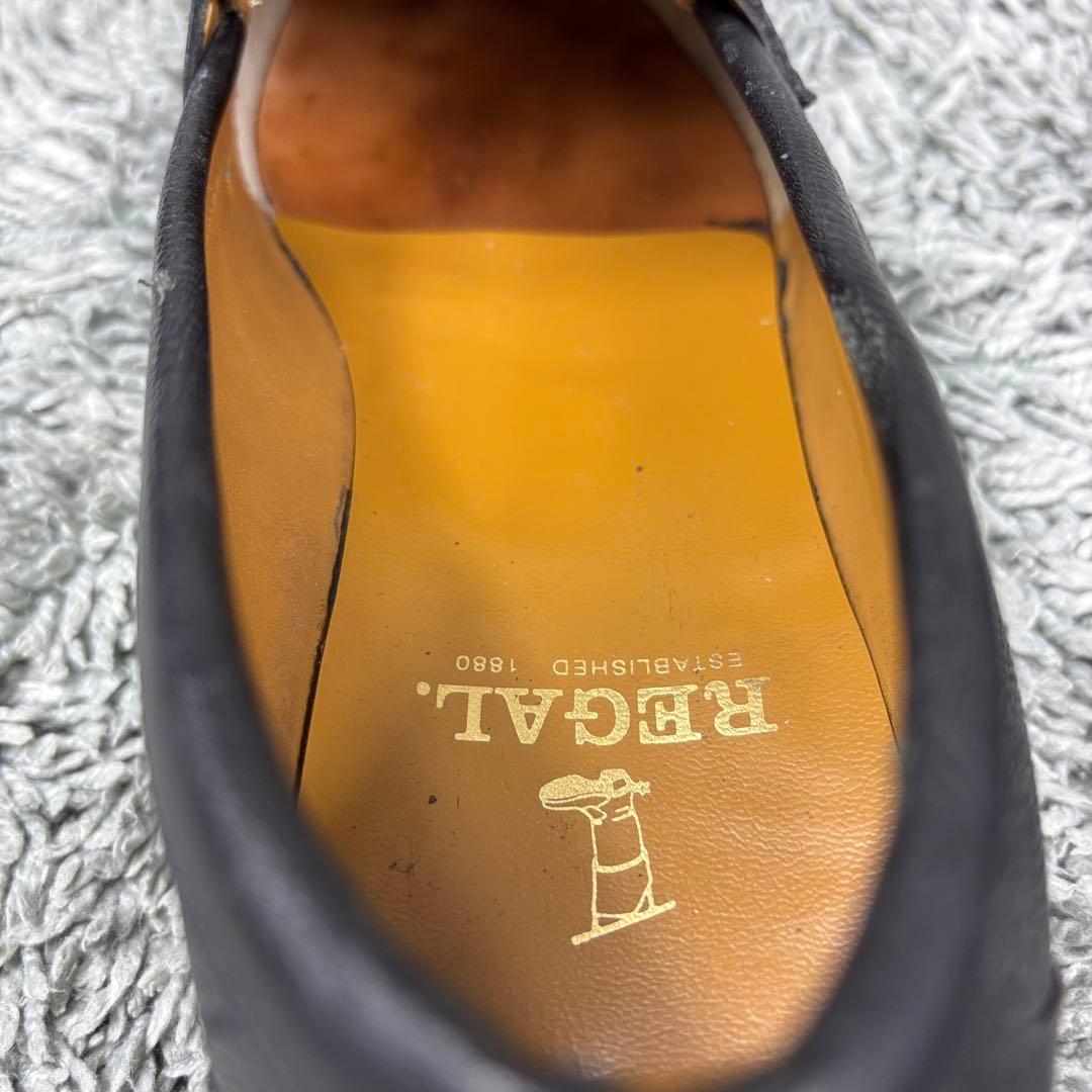 【美品】リーガル 679（26）タッセル　ローファー　シボ革　黒