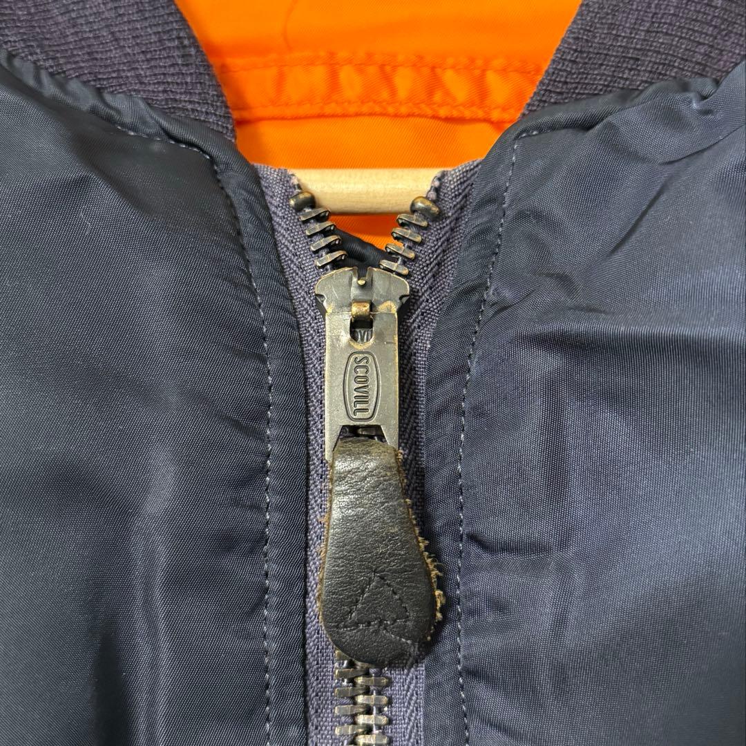 70〜80s Alpha MA-1 ネイビー XL USA製 フライトジャケット