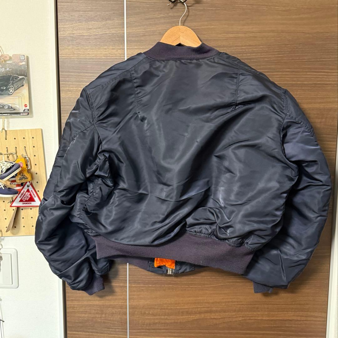 70〜80s Alpha MA-1 ネイビー XL USA製 フライトジャケット