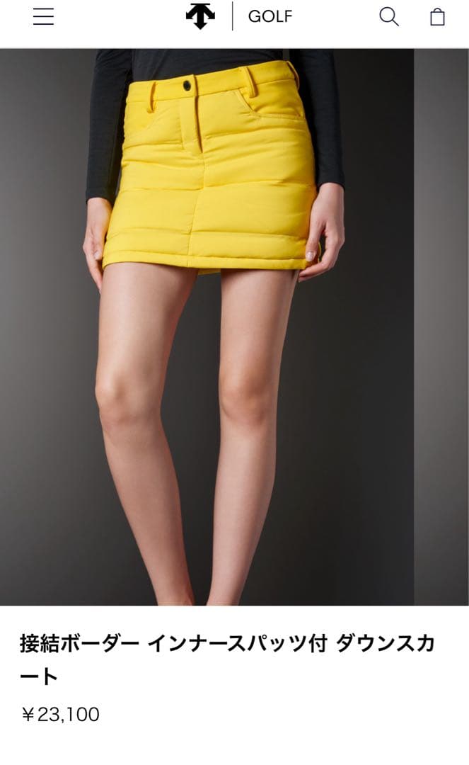 デサントゴルフ　ダウンジャケット　ダウンスカート　セットアップ　防寒　上下セット