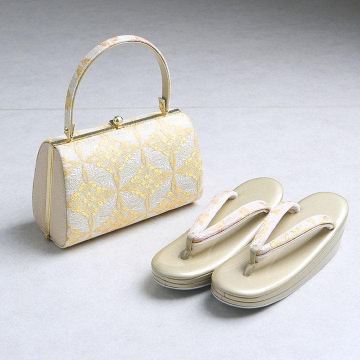 【新品】フォーマル用 帯地 草履バッグセット 24cm 03490