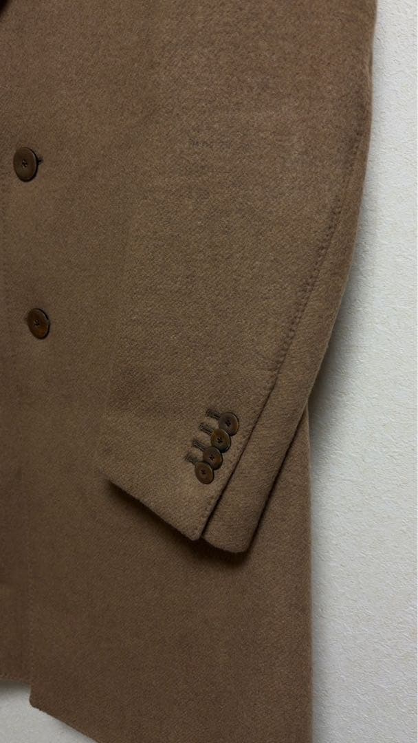 美品 LARDINI チェスターコート上質キャメル混size46キャメルブラウン