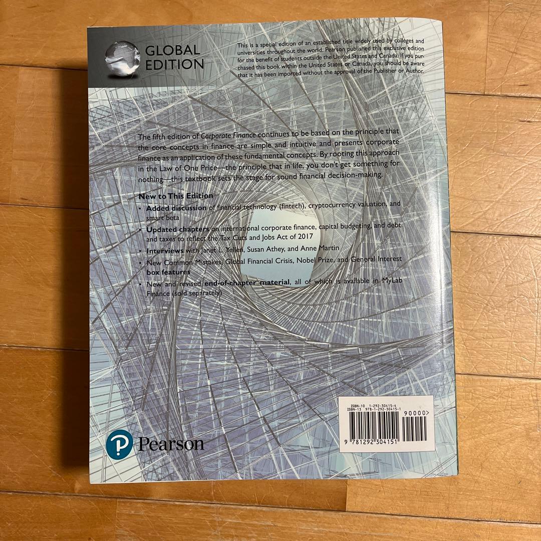 ビジネス・経済 Corporate Finance Global Edition ( 5 ed)