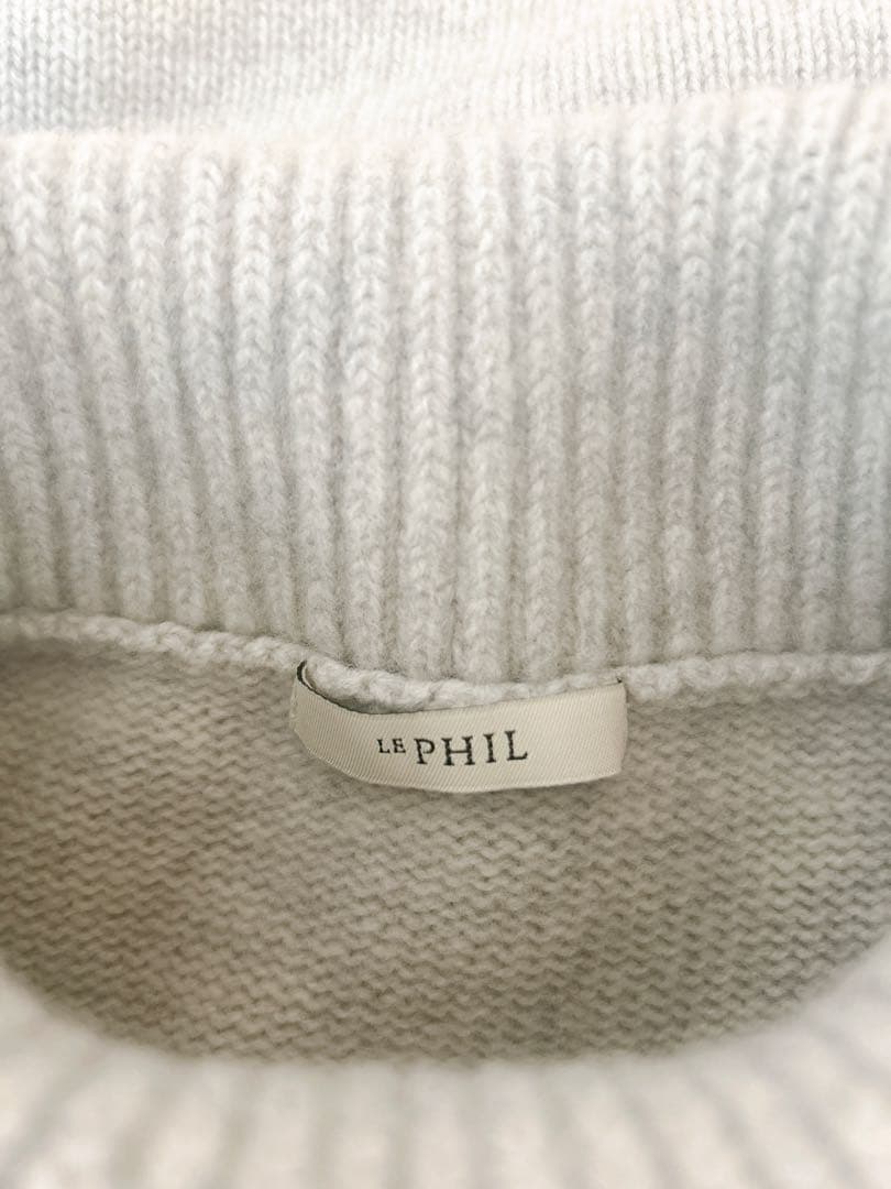 ルフィル　ウールミドルゲージロングジレ　グレー