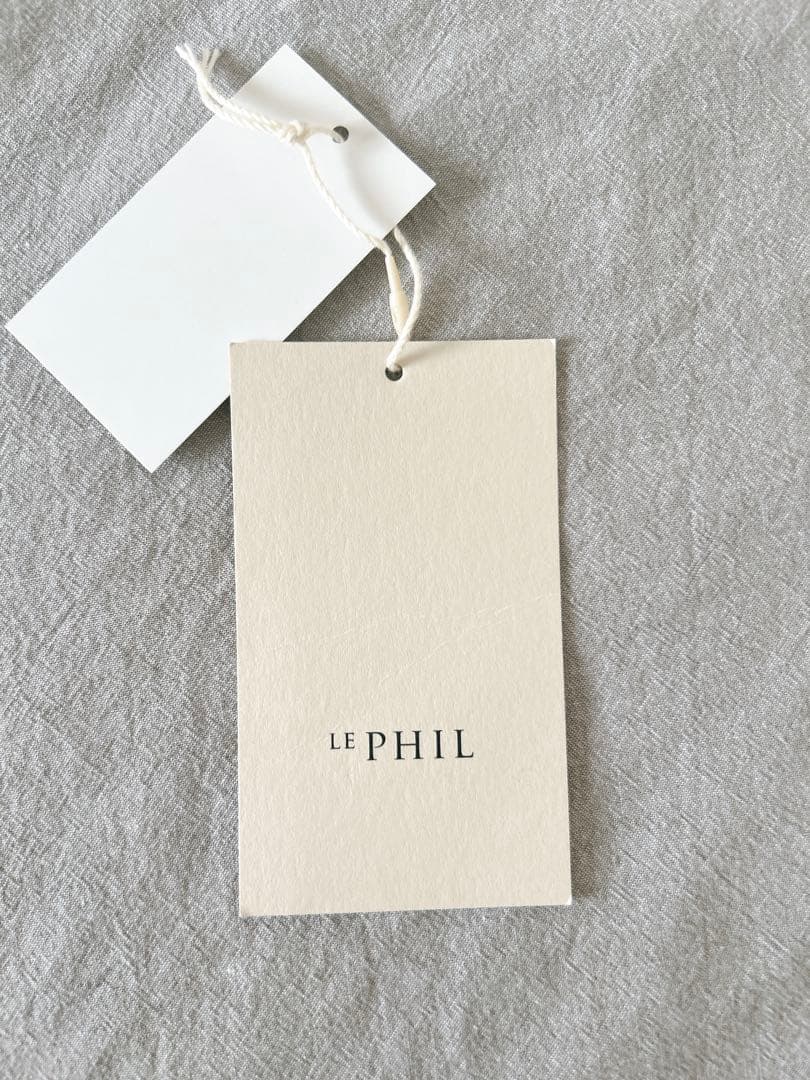 ルフィル　ウールミドルゲージロングジレ　グレー