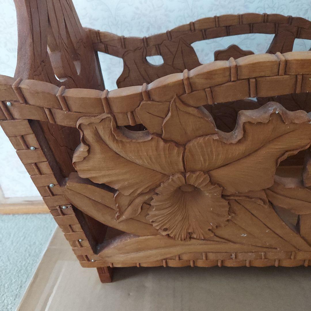 ハンドメイド 木製収納マガジンラックアンティーク