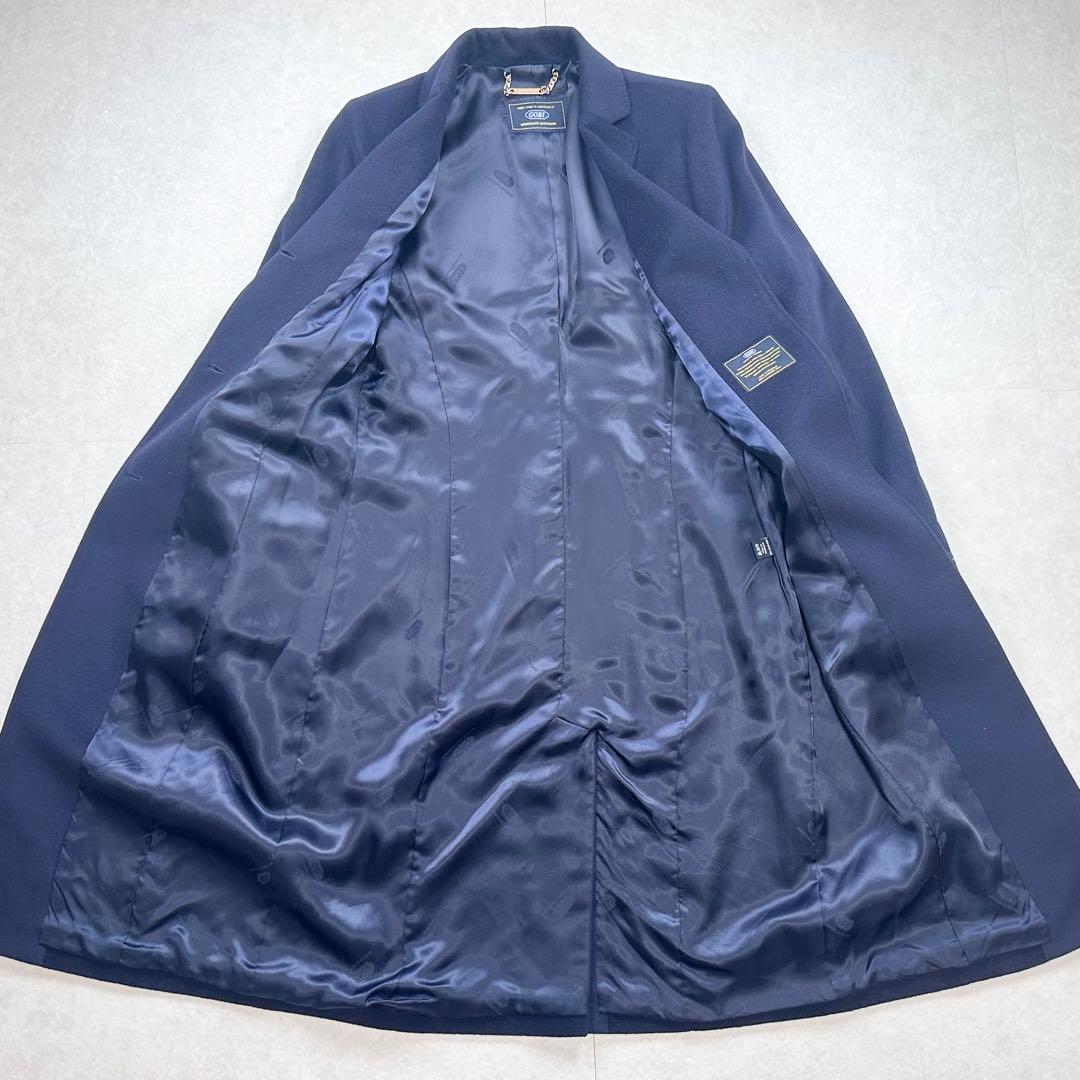 【美品】GOBI モンゴリアンカシミヤチェスターコート ネイビー S