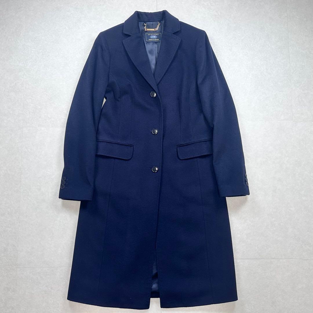 【美品】GOBI モンゴリアンカシミヤチェスターコート ネイビー S