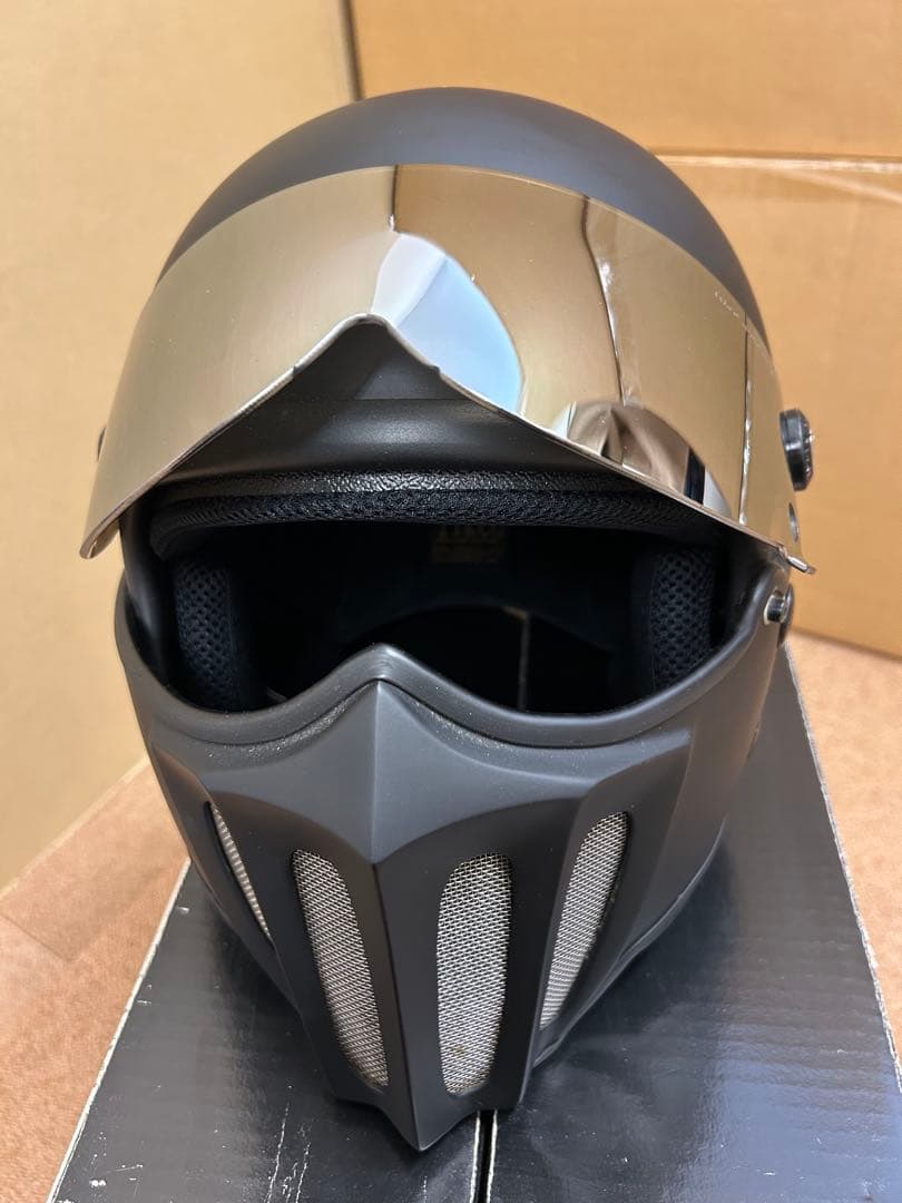 【廃盤•レア•美品】TT&CO. マッドマッスク　マットブラック ミラーシールド