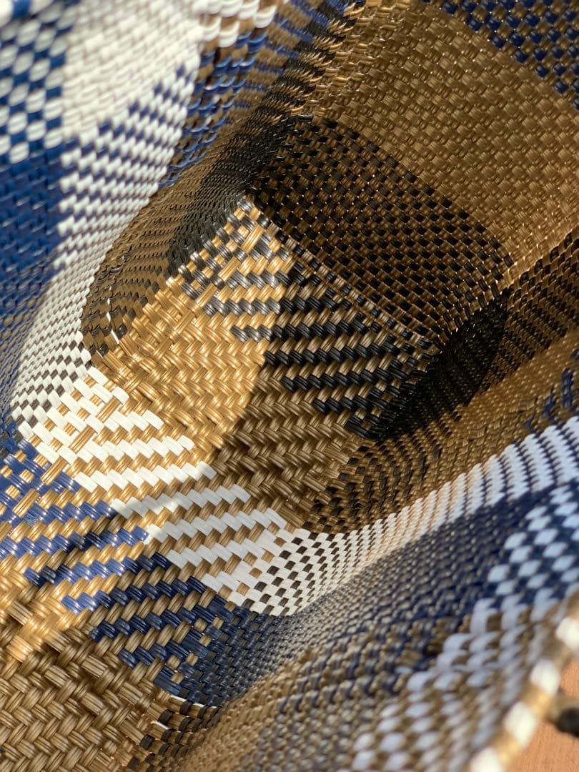 新品 大人気オアハカ産 メルカドバッグ メキシコ Sサイズ ネイビーゴールド