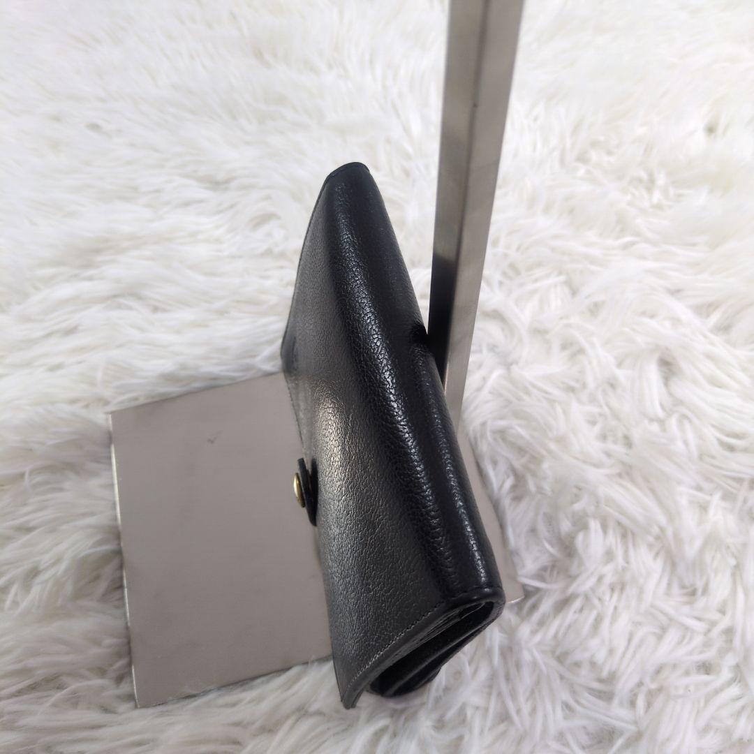 IL BISONTE ミディアムウォレット 黒　金ボタン