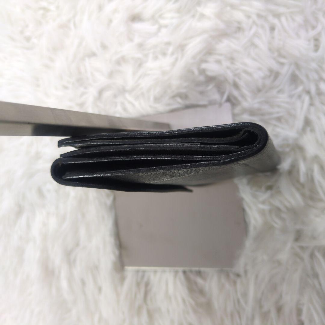 IL BISONTE ミディアムウォレット 黒　金ボタン