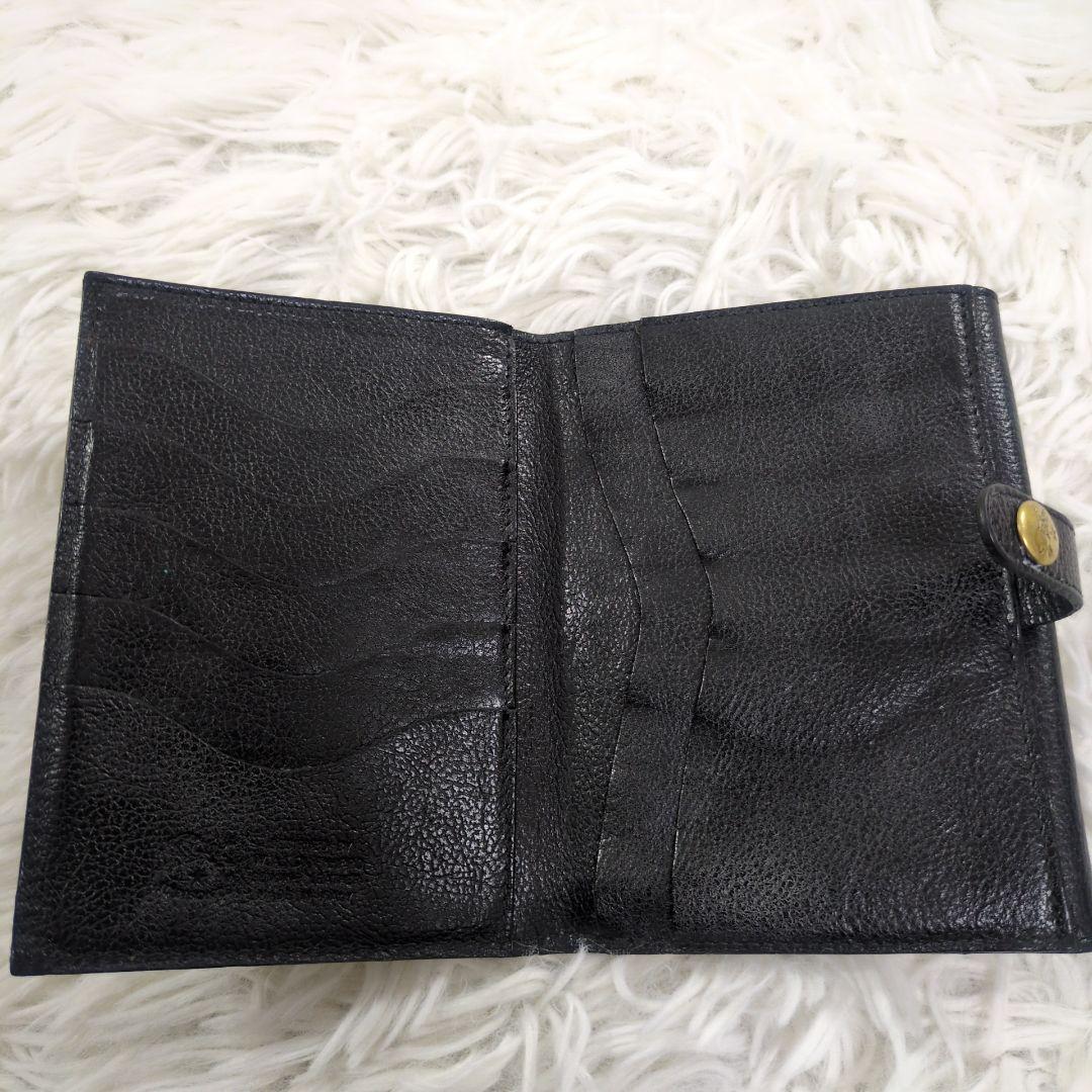 IL BISONTE ミディアムウォレット 黒　金ボタン