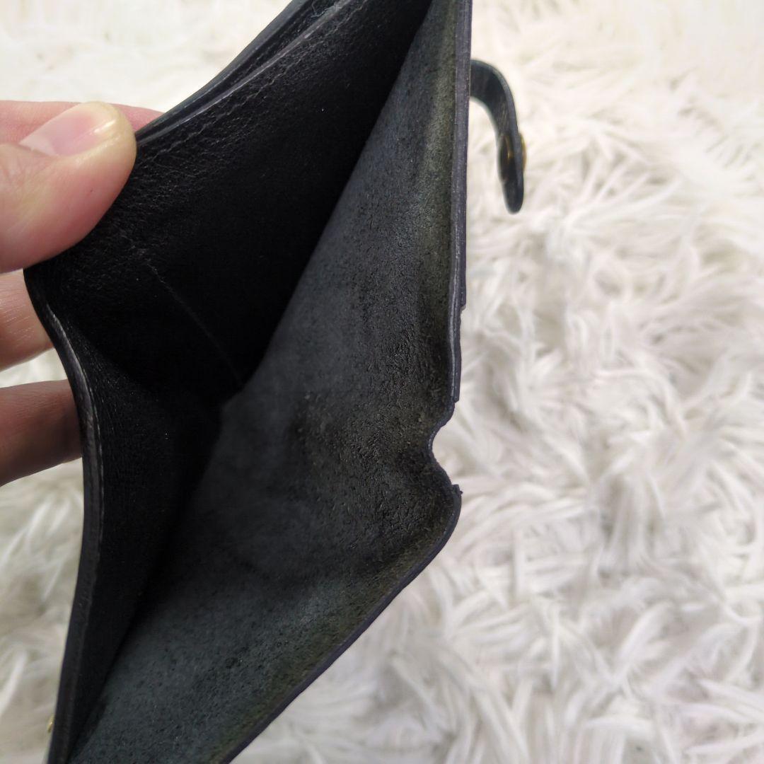 IL BISONTE ミディアムウォレット 黒　金ボタン