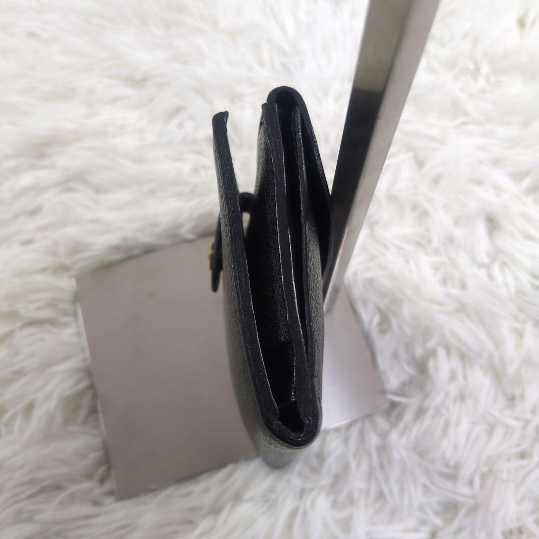 IL BISONTE ミディアムウォレット 黒　金ボタン