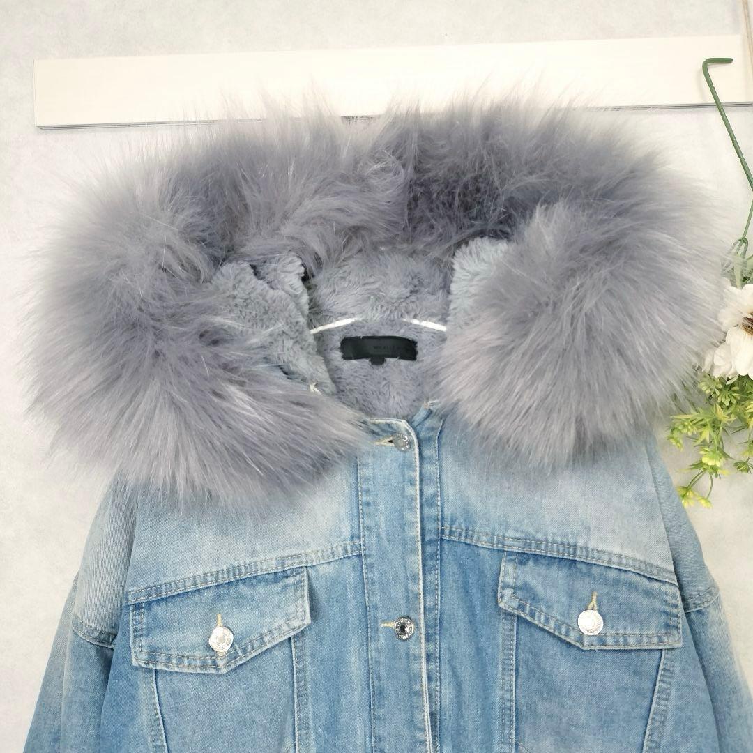 ミカーレミカーレ 4way ボア ファー デニムジャケット オーバーサイズ